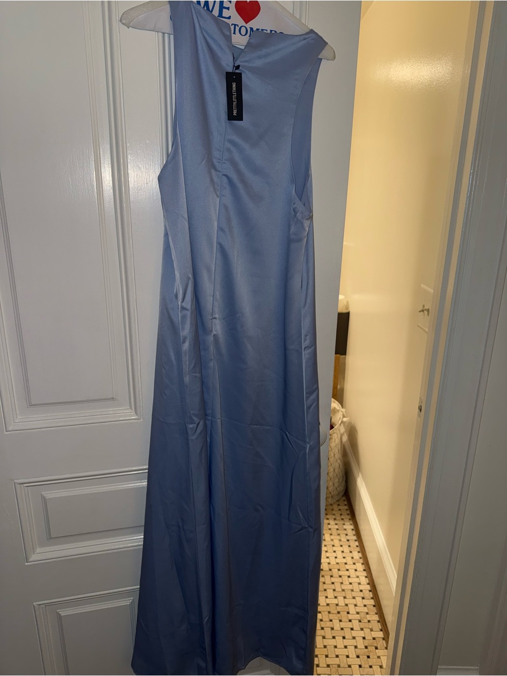 PrettyLittleThing Powder Blue Sleeveless Maxi Dress